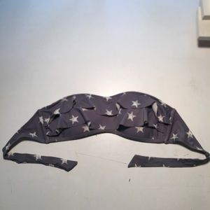 grey strapless bikini top